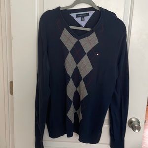 Tommy Hilfiger navy argyle sweater